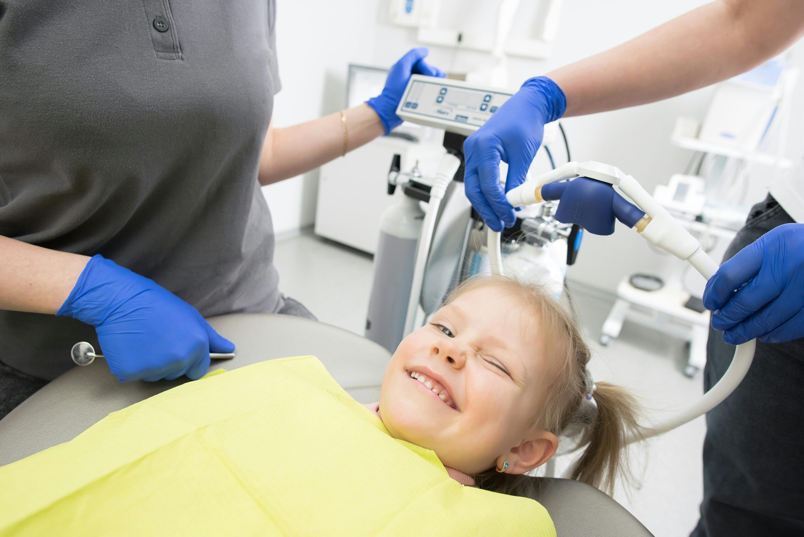 Child at a dental appointment.